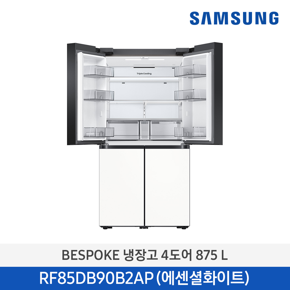 삼성 비스포크 4도어 냉장고 RF85DB90B2APEW