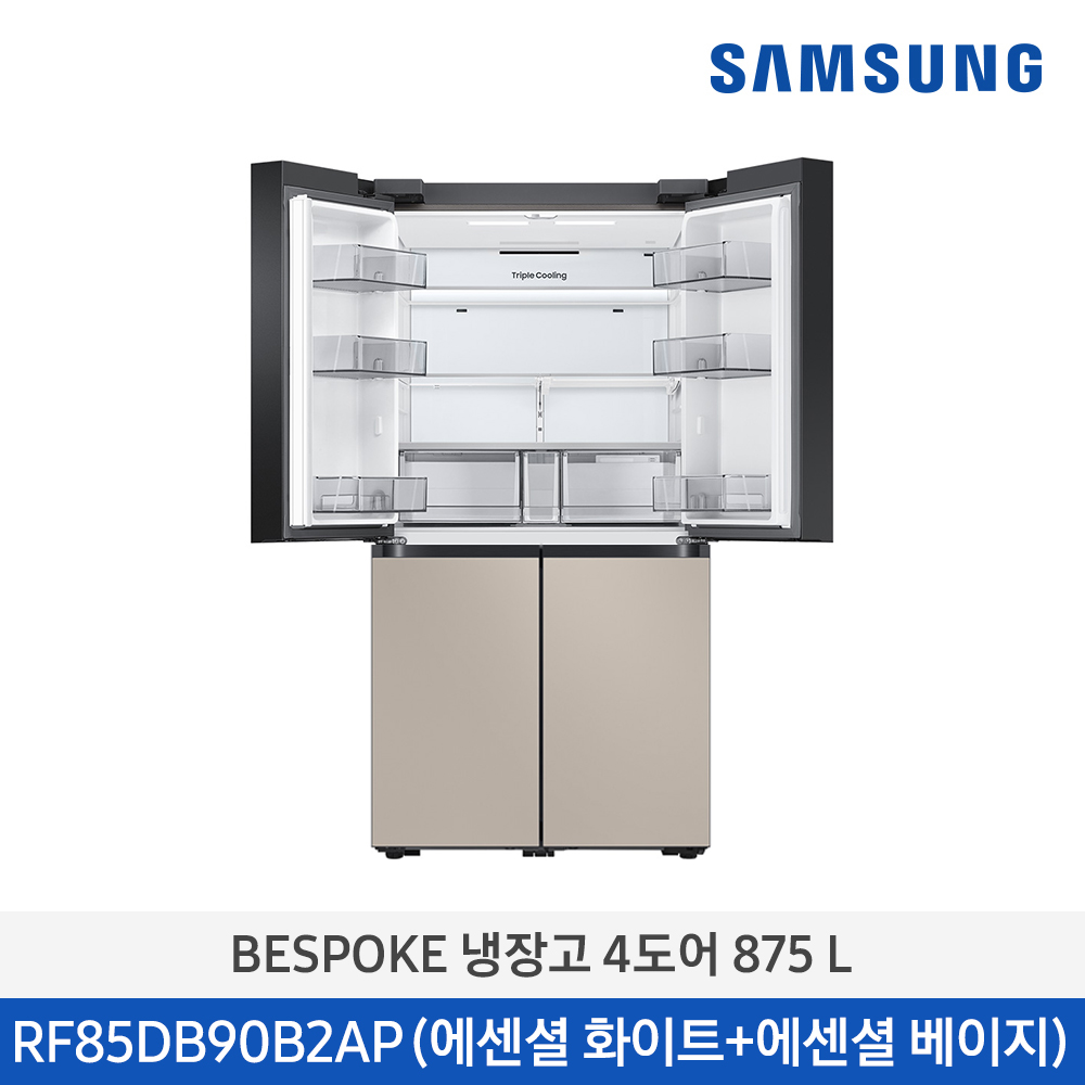 삼성 비스포크 4도어 냉장고 RF85DB90B2APWT