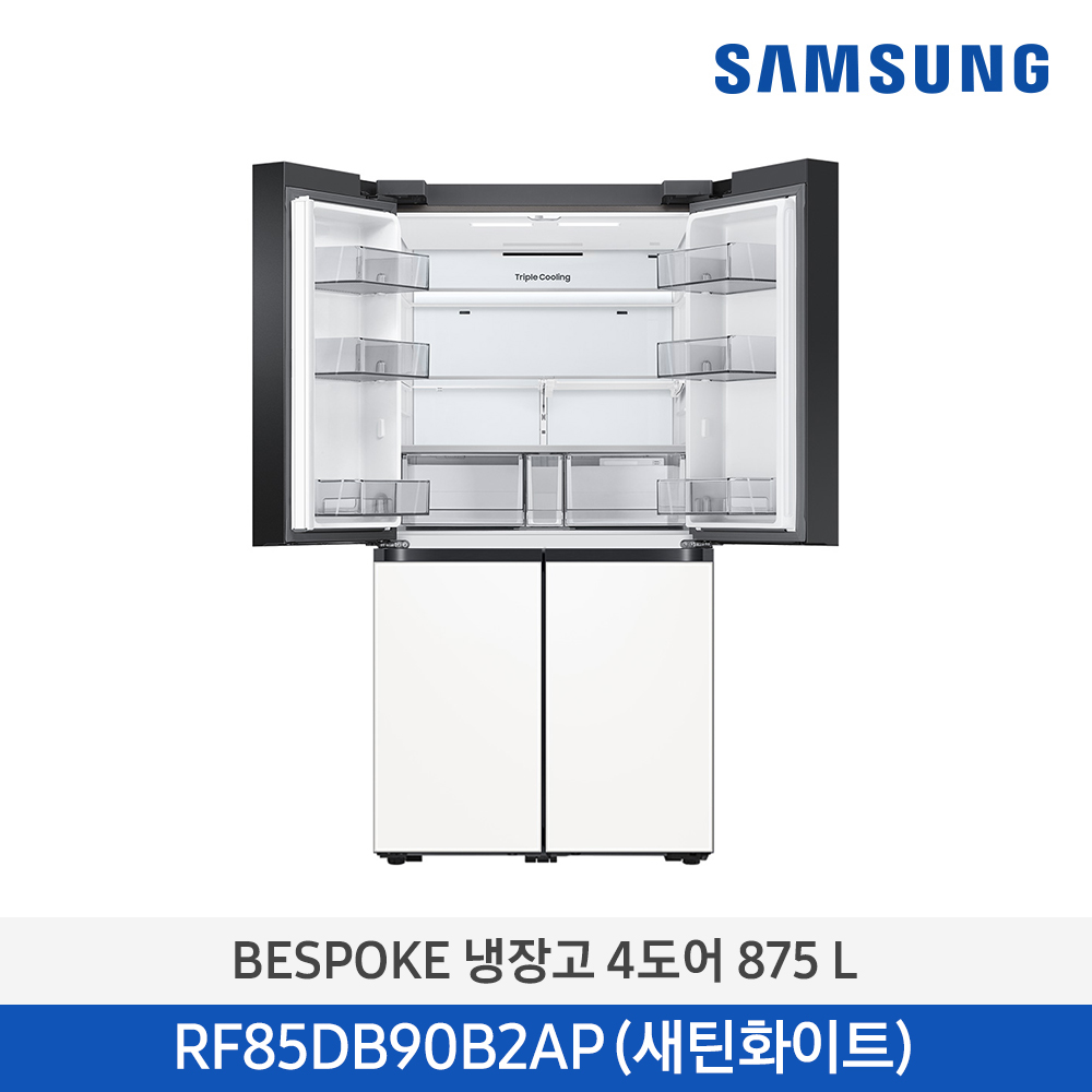 삼성 비스포크 4도어 냉장고 RF85DB90B2APW6