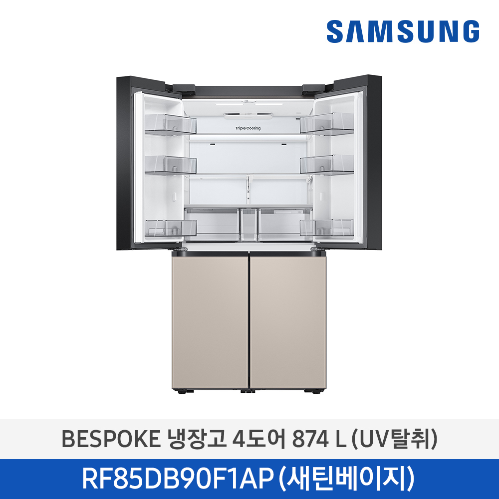 삼성 비스포크 4도어 냉장고 RF85DB90F1AP39