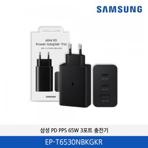 삼성 65W 트리오 포트 충전기(케이블 미포함) 블랙 EP-T6530NBKGKR