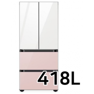 삼성 비스포크 AI 김치플러스 418L 키친핏 글램화이트+글램핑크 RQ42DB94Q2AP52