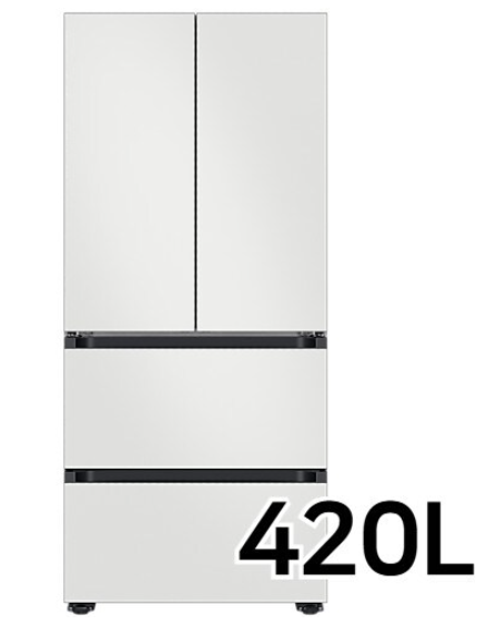삼성 비스포크 AI 김치플러스 4도어 키친핏 418L  RQ42DB94J2AP01
