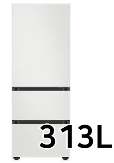 비스포크 김치플러스 3도어 키친핏 313L RQ33DB74B1AP