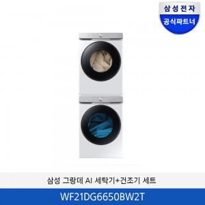 삼성 그랑데 AI 세탁기+건조기 세트 WF21DG6650BW2T