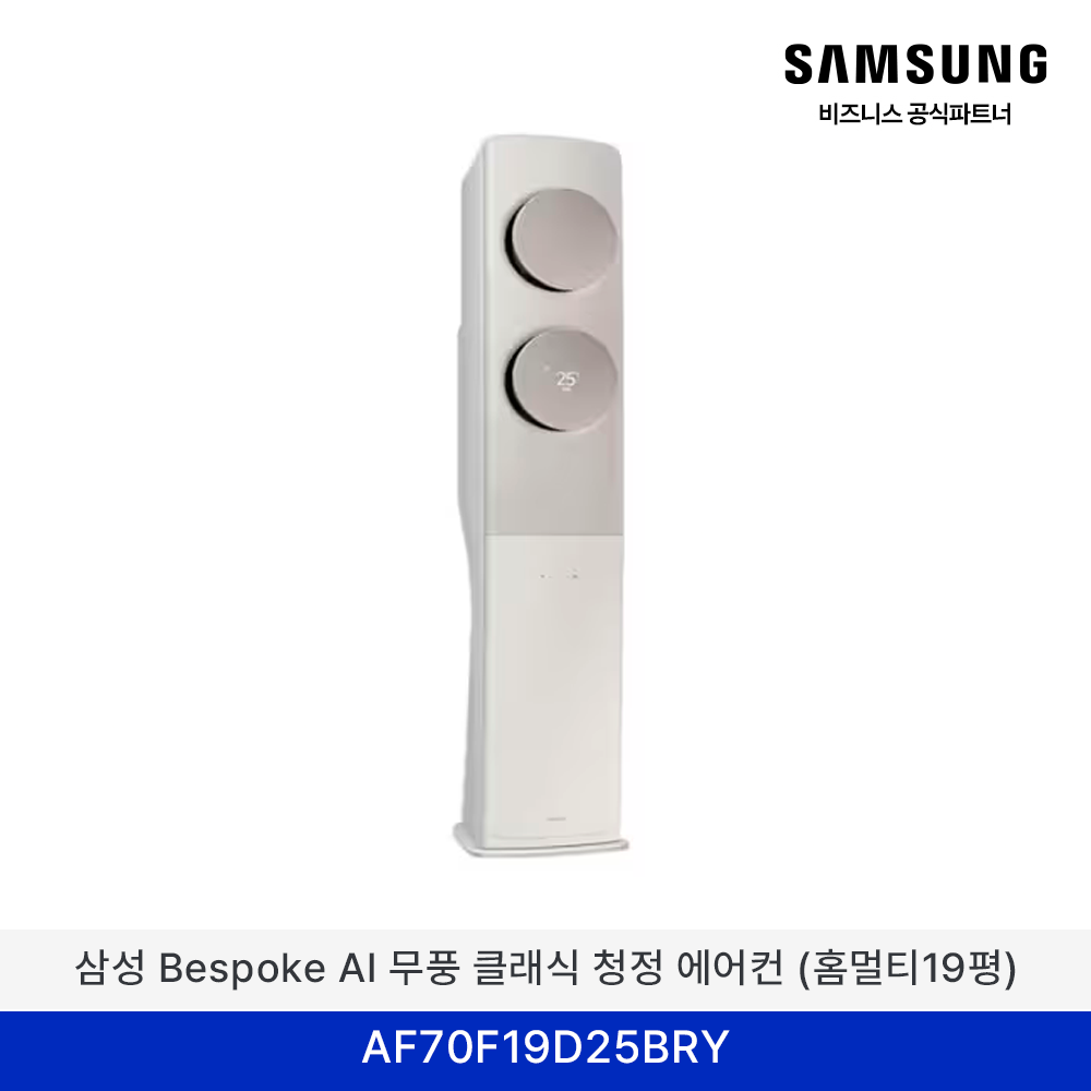 삼성 Bespoke AI 무풍 클래식 청정 에어컨 (홈멀티19평) / AF70F19D25BRY
